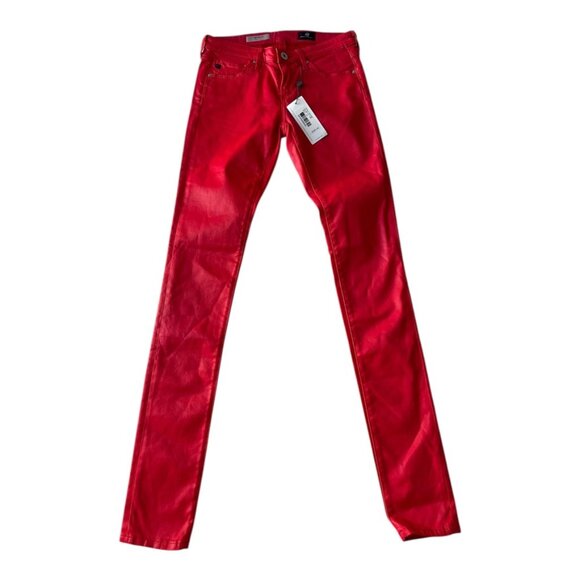 AG Adriano Goldschmied Women's Farrah Skinny Fit style LSS1288 Jeans RED Size 24 - Picture 3 of 12